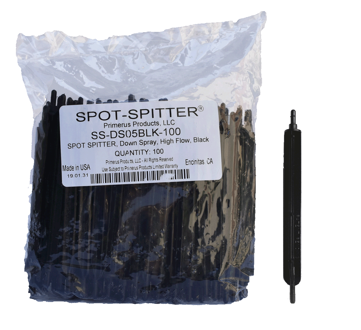 Spot-Spitter bag 100, Downspray, black high flow