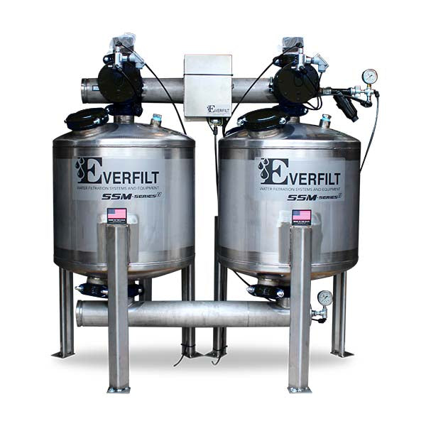 Everfilt Automatic Sand Media Filter System, Stainless Steel, 2x24"